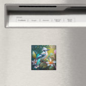 Created Aquamarin Winged Jay Magnet (In Situ (Geschirrspüler))