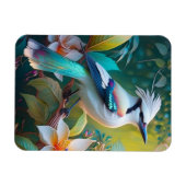 Created Aquamarin Winged Jay Magnet (Horizontal)