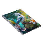 Created Aquamarin Winged Jay Notizblock (Rechte Seite)