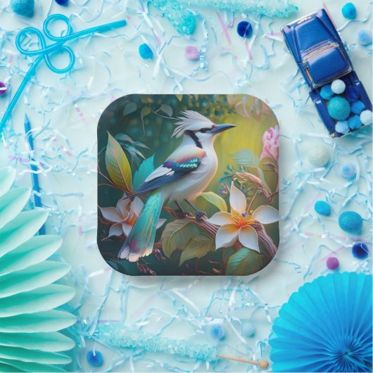 Created Aquamarin Winged Jay Pappteller (Party)