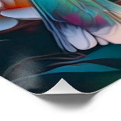 Created Aquamarin Winged Jay Poster (Ecke)