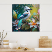 Created Aquamarin Winged Jay Poster (Küche)