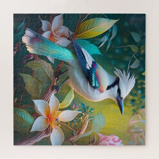 Created Aquamarin Winged Jay Puzzle (Horizontal)