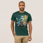 Created Aquamarin Winged Jay T-Shirt (Vorne ganz)