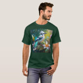 Created Aquamarin Winged Jay T-Shirt (Vorne ganz)