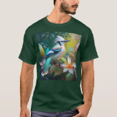 Created Aquamarin Winged Jay T-Shirt (Vorderseite)
