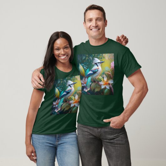 Created Aquamarin Winged Jay T-Shirt (Unisex)