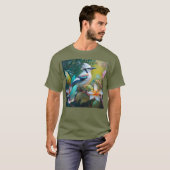 Created Aquamarin Winged Jay T-Shirt (Vorne ganz)