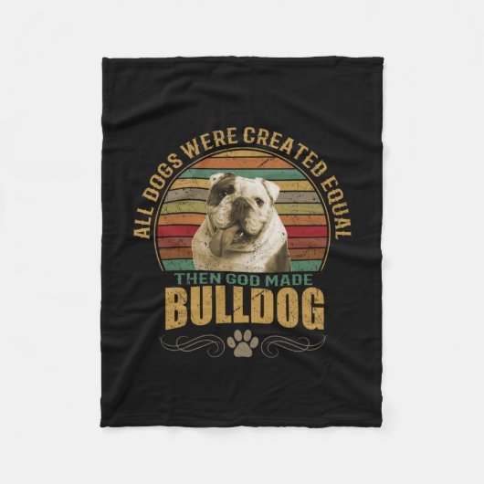 Created Bulldog Fleecedecke (Vorderseite)