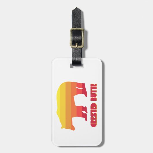 Created Butte Colorado Rainbow Bear Gepäckanhänger (Vorderseite vertikal)