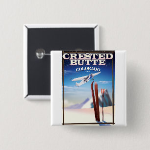 Created Butte Colorado Reiseplakat Button