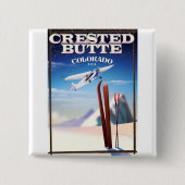 Created Butte Colorado Reiseplakat Button (Vorderseite)