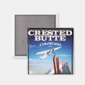 Created Butte Colorado Reiseplakat Magnet (Vorderseite/Rückseite)
