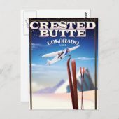 Created Butte Colorado Reiseplakat Postkarte (Vorne/Hinten)