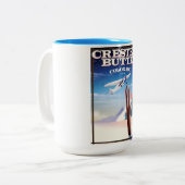 Created Butte Colorado Reiseplakat Zweifarbige Tasse (Vorderseite Links)