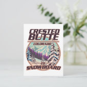 Created Butte Colorado Snowboarding Logo Einladungspostkarte (Stehend Vorderseite)