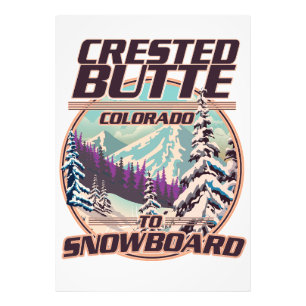 Created Butte Colorado Snowboarding Logo Fotodruck