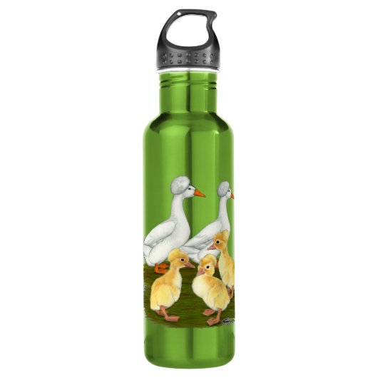Created Duck Family Trinkflasche (Vorderseite)