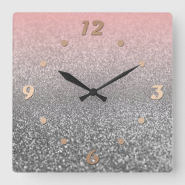 Created for you , elegant, shiny quadratische wanduhr