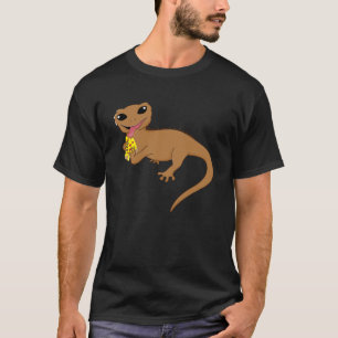 Created Geckos Niedlich Reptile Eating Pizza Lizar T-Shirt