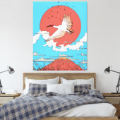 Created Ibis in Flight Leinwanddruck (Insitu (Schlafzimmer))