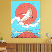 Created Ibis in Flight Leinwanddruck (Insitu (Wohnzimmer))