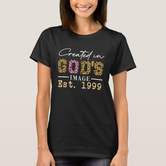 Created in God's Image Established 1999 T-Shirt (Vorderseite)