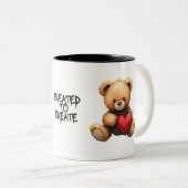 Created to Create Teddy Bear 11oz Mug Zweifarbige Tasse (VorderseiteRechts)