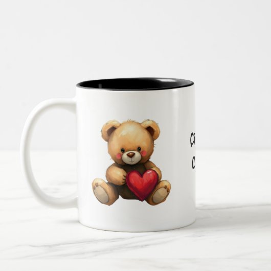 Created to Create Teddy Bear 11oz Mug Zweifarbige Tasse (Links)