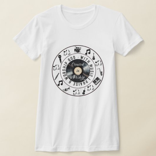 Created to Worship Record Player T-Shirt (Ablage )