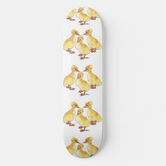 Created White Ducklings Skateboard (Vorderseite)