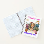 Creating calm, not perfection - Retro knitting gir Notizblock (Innenseite)