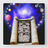 Creatio Ex Nihilo Quadratische Wanduhr (Vorderseite)
