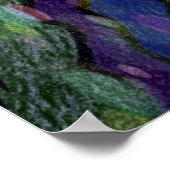 Creation Blue Modern Art Poster (Ecke)