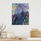 Creation Blue Modern Art Poster (Küche)