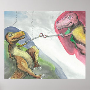 "Creation of T-Rex" Poster