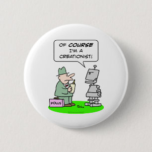 Creationistroboterkurs-Religionsabstimmungen Button