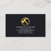 Creative A-Frame Gold Dachkonstruktion für Gebäude Visitenkarte (Rückseite)