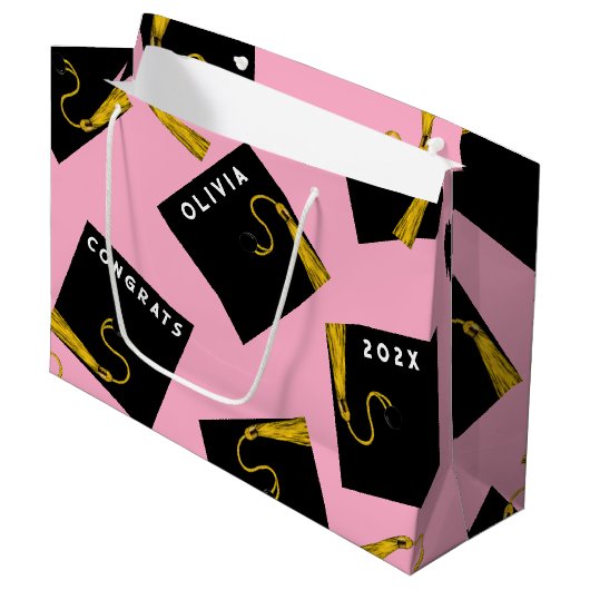 Creative Abschluss 2025 Große Geschenktasche Geschenktüte (Vorderseite Schrägansicht)