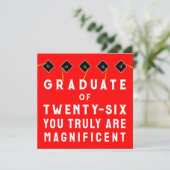 Creative Abschluss Class of 2025 Karte (Stehend Vorderseite)