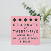 Creative Abschluss Class of 2025 Karte (Stehend Vorderseite)