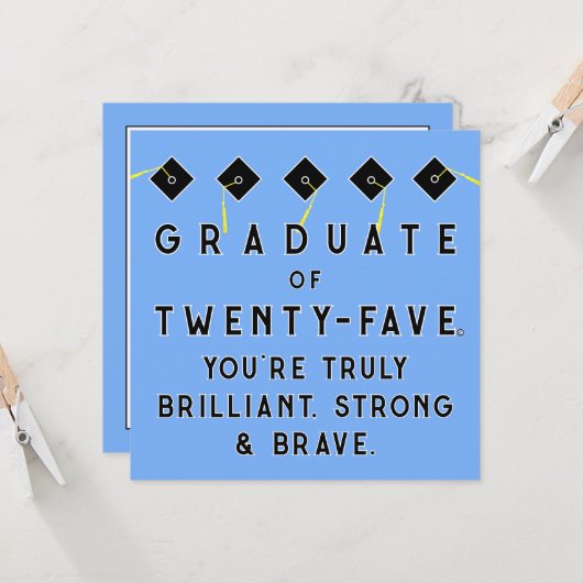 Creative Abschluss Class of 2025 Karte (Vorderseite/Rückseite Beispiel)