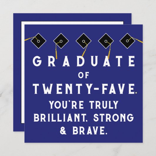 Creative Abschluss Class of 2025 Karte (Vorne/Hinten)