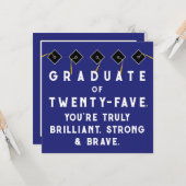 Creative Abschluss Class of 2025 Karte (Vorderseite/Rückseite Beispiel)