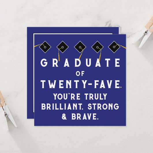Creative Abschluss Class of 2025 Karte (Vorderseite/Rückseite Beispiel)