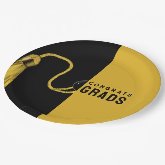 Creative Abschluss Gold Paper Teller (Schrägansicht)