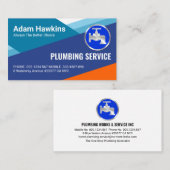 Creative Abstrakt Blue Plumbing Layers Visitenkarte (Vorne/Hinten)