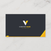 Creative Abstrakt Gelbe Elegante Visitenkarte (Vorderseite)