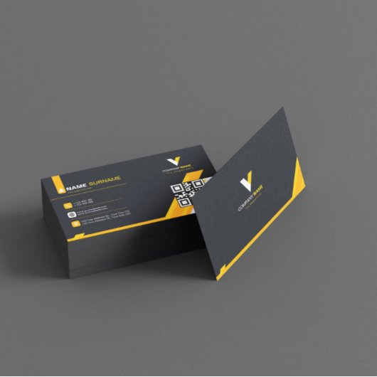 Creative Abstrakt Gelbe Elegante Visitenkarte