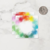 Creative Abstrakte Regenbogenfarben Elegante Vorla Mitteilungskarte (Vorderseite/Rückseite Beispiel)